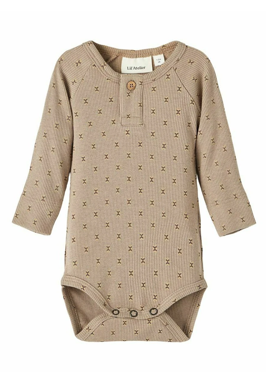 Lil Atelier Langarm - Body - Light Brown - Afbeelding 2