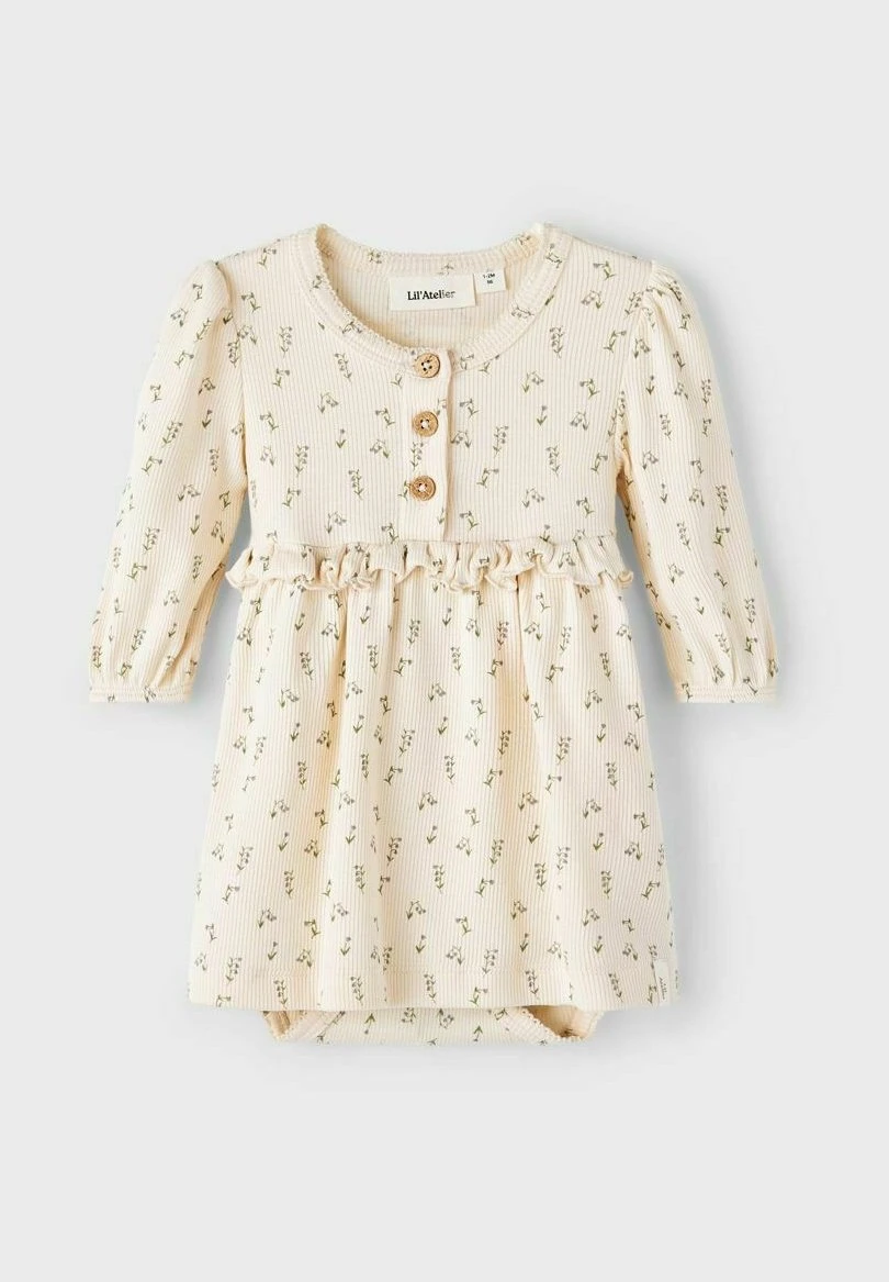 Lil Atelier Print- Jurk - Whitecap Gray - Afbeelding 4