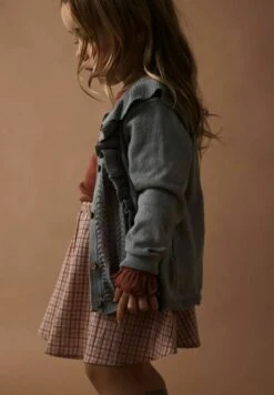 Lil Atelier Karierter - A-Lijn Rok - Baked Clay