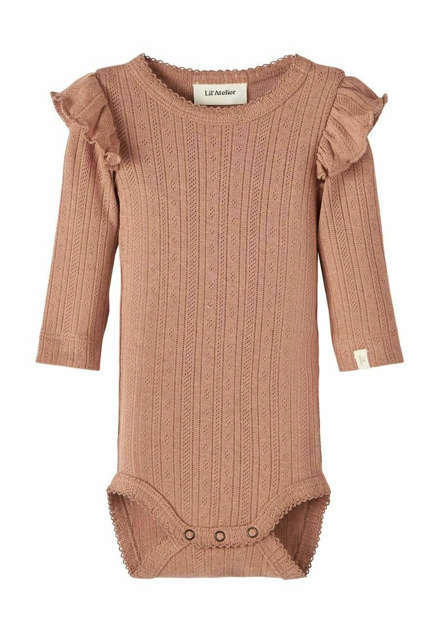 Lil Atelier Langarm - Body - Mocha Mousse