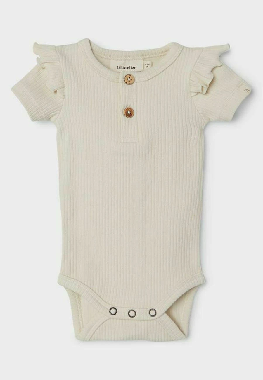 Lil Atelier Kurzarm - Body - Turtledove - Afbeelding 4