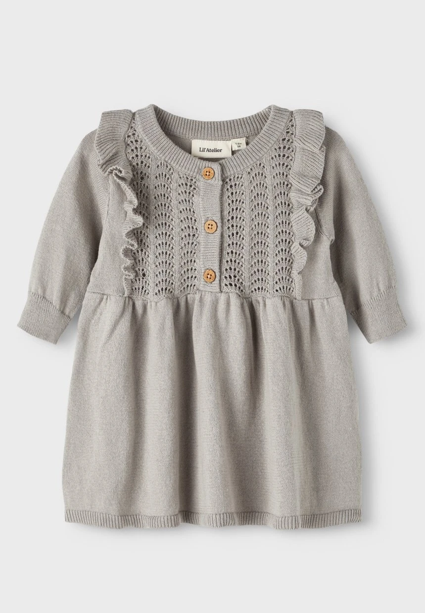 Lil Atelier Nbflara Ls Lil - Gebreide Jurk - Wet Weather - Afbeelding 4