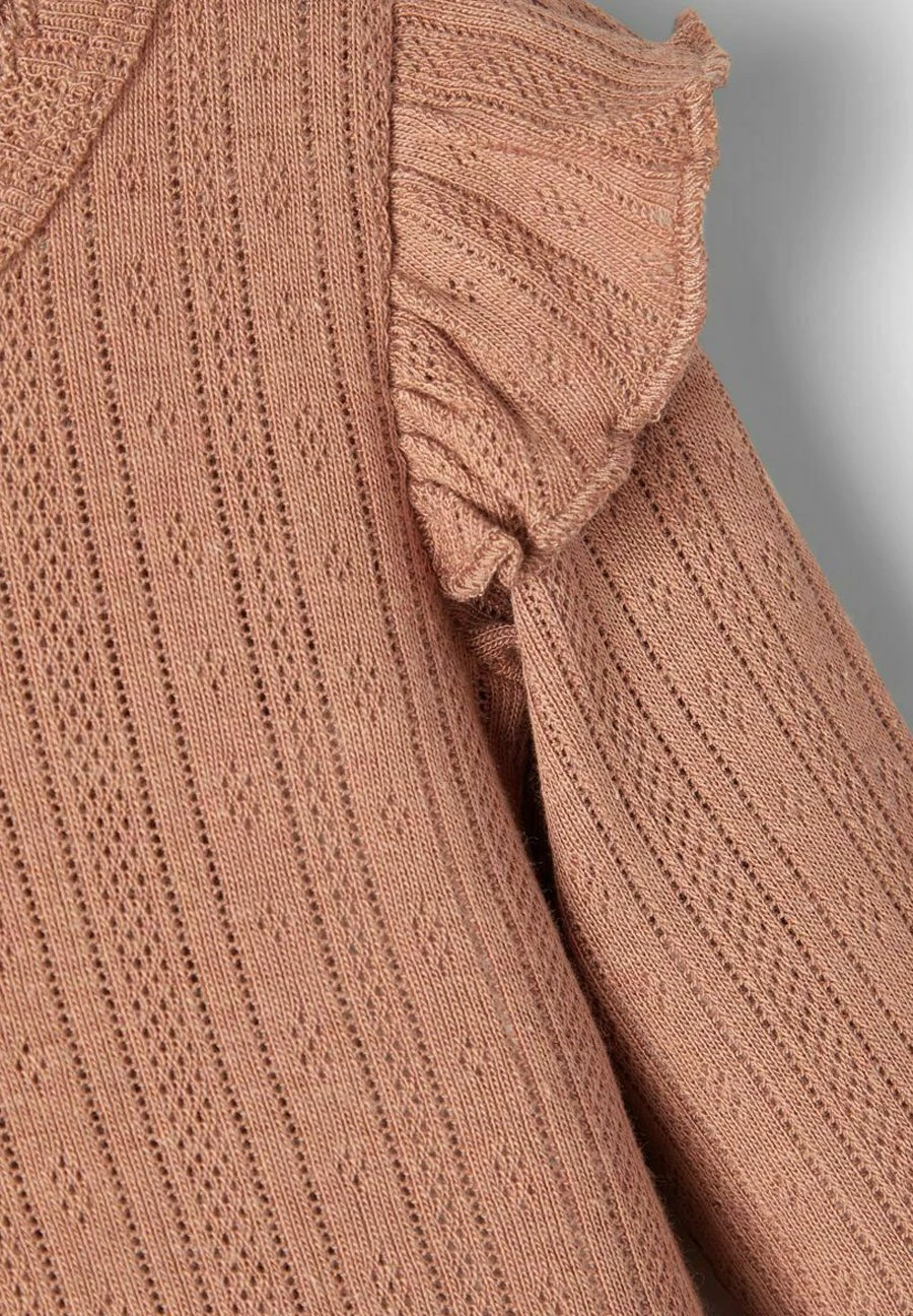 Lil Atelier Langarm - Body - Mocha Mousse - Afbeelding 3