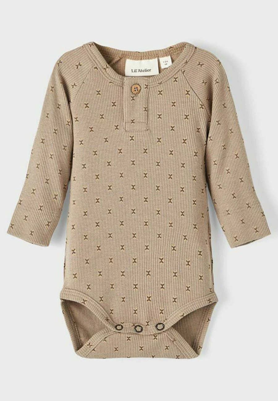 Lil Atelier Langarm - Body - Light Brown - Afbeelding 5