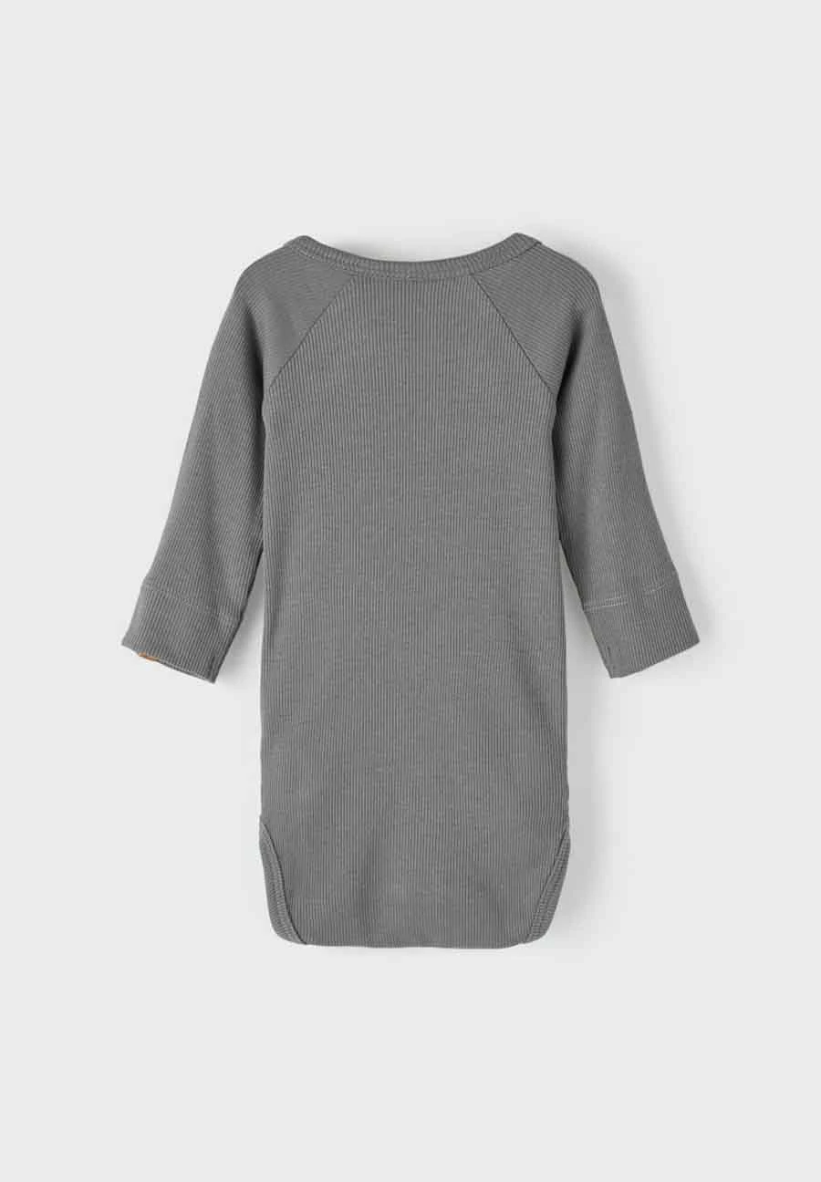 Lil Atelier Langarm - Body - Quiet Shade - Afbeelding 2