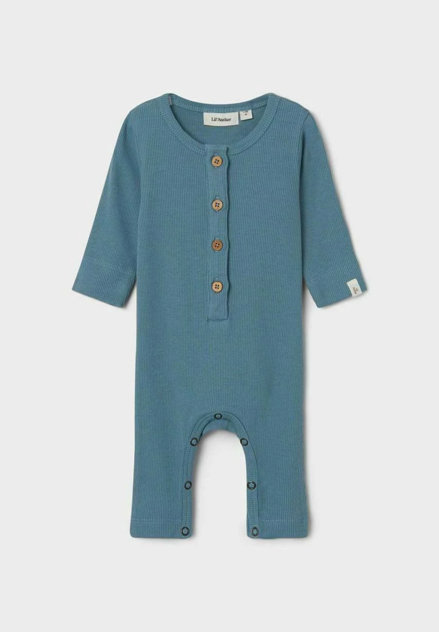 Lil Atelier Langarm - Pyjama - Smoke Blue - Afbeelding 3
