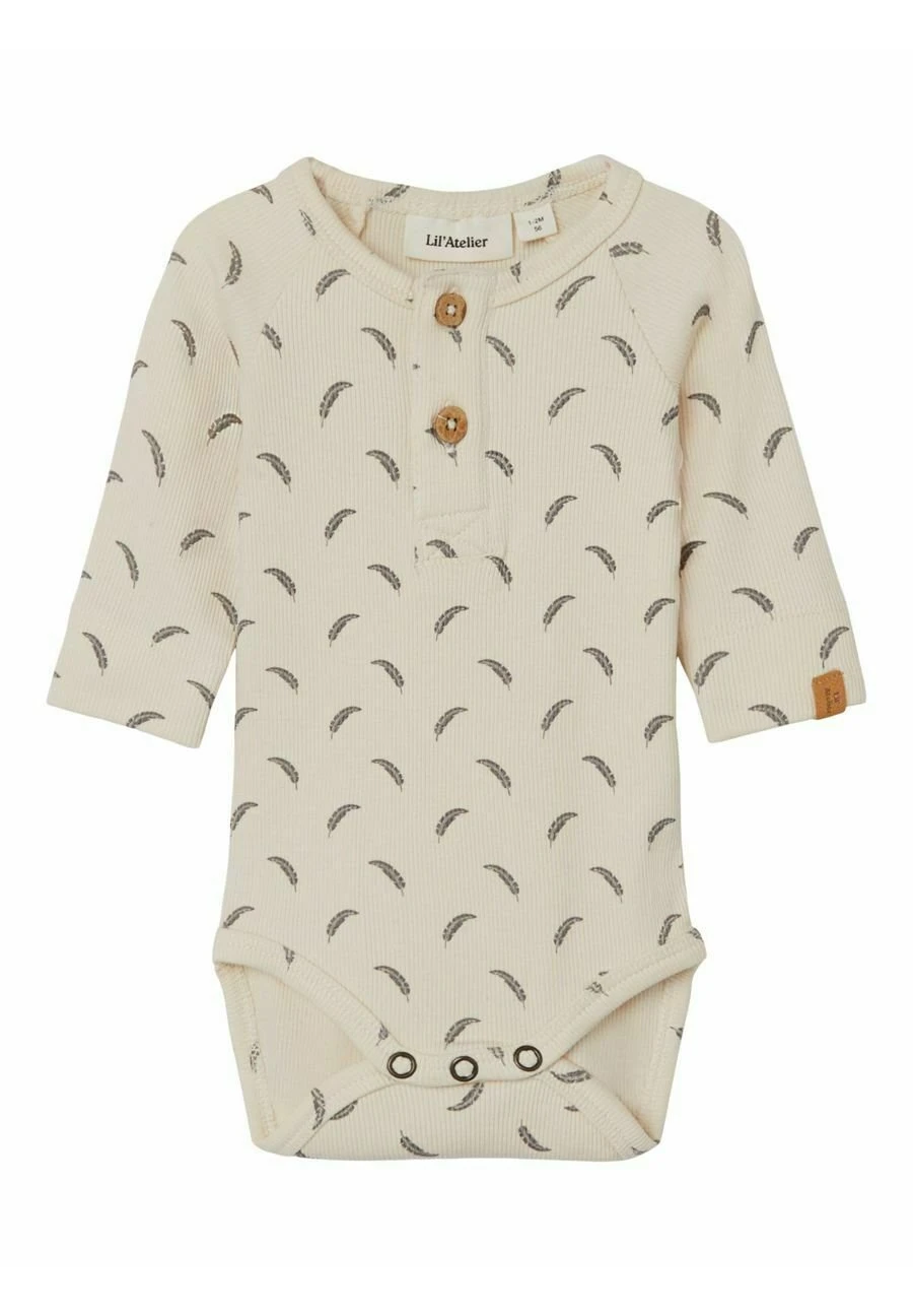 Lil Atelier Strampler Print - Body - Whitecap Gray