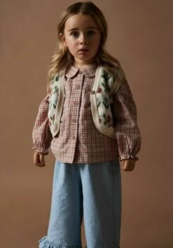 Lil Atelier Langarm Karierte - Overhemdblouse - Baked Clay