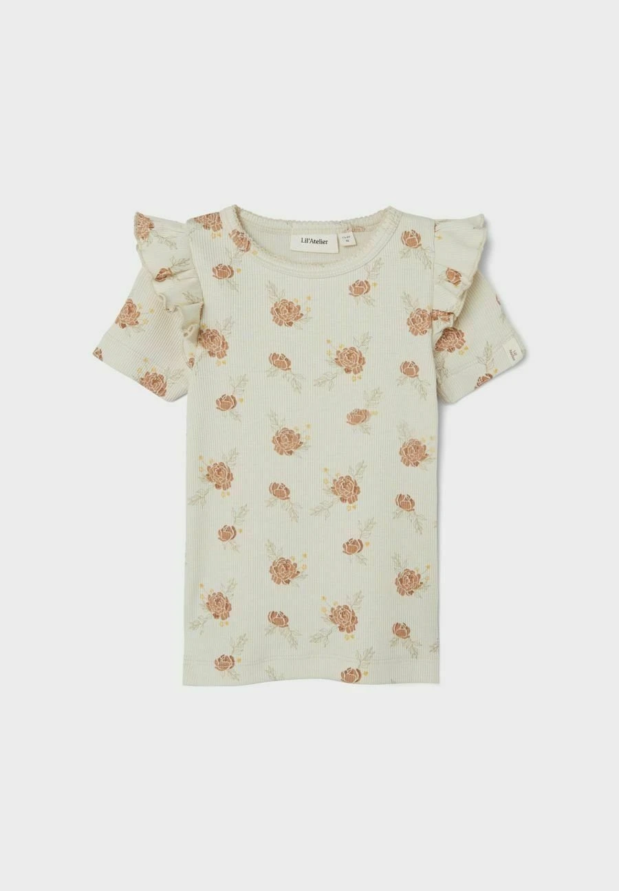 Lil Atelier Mit Kurzen Ärmeln- T-Shirt Print - Turtledove - Afbeelding 4