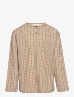Lil Atelier NMMGOLDO LS BOXY SHIRT LIL - HUMUS