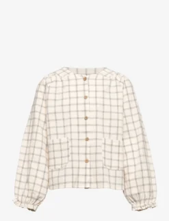 Lil Atelier NMFLANYA LS LOOSE SHORT SHIRT LIL - TURTLEDOVE