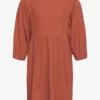 Lil Atelier NMFRAJA 3/4 LOOSE DRESS LIL - BAKED CLAY