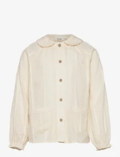 Lil Atelier NMFDANYA LS SHORT LOOSE SHIRT LIL - TURTLEDOVE