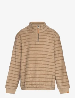 Lil Atelier NMMDALTO LS LOOSE HALF ZIP SWEAT LIL - WHITE PEPPER