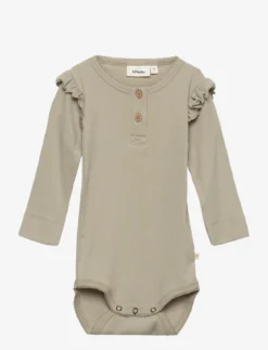 Lil Atelier NBFGAGO LS SLIM BODY SOLID SEP LIL - MOSS GRAY