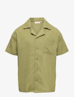 Lil Atelier NMMHESSA SS LOOSE SHIRT LIL - SAGE